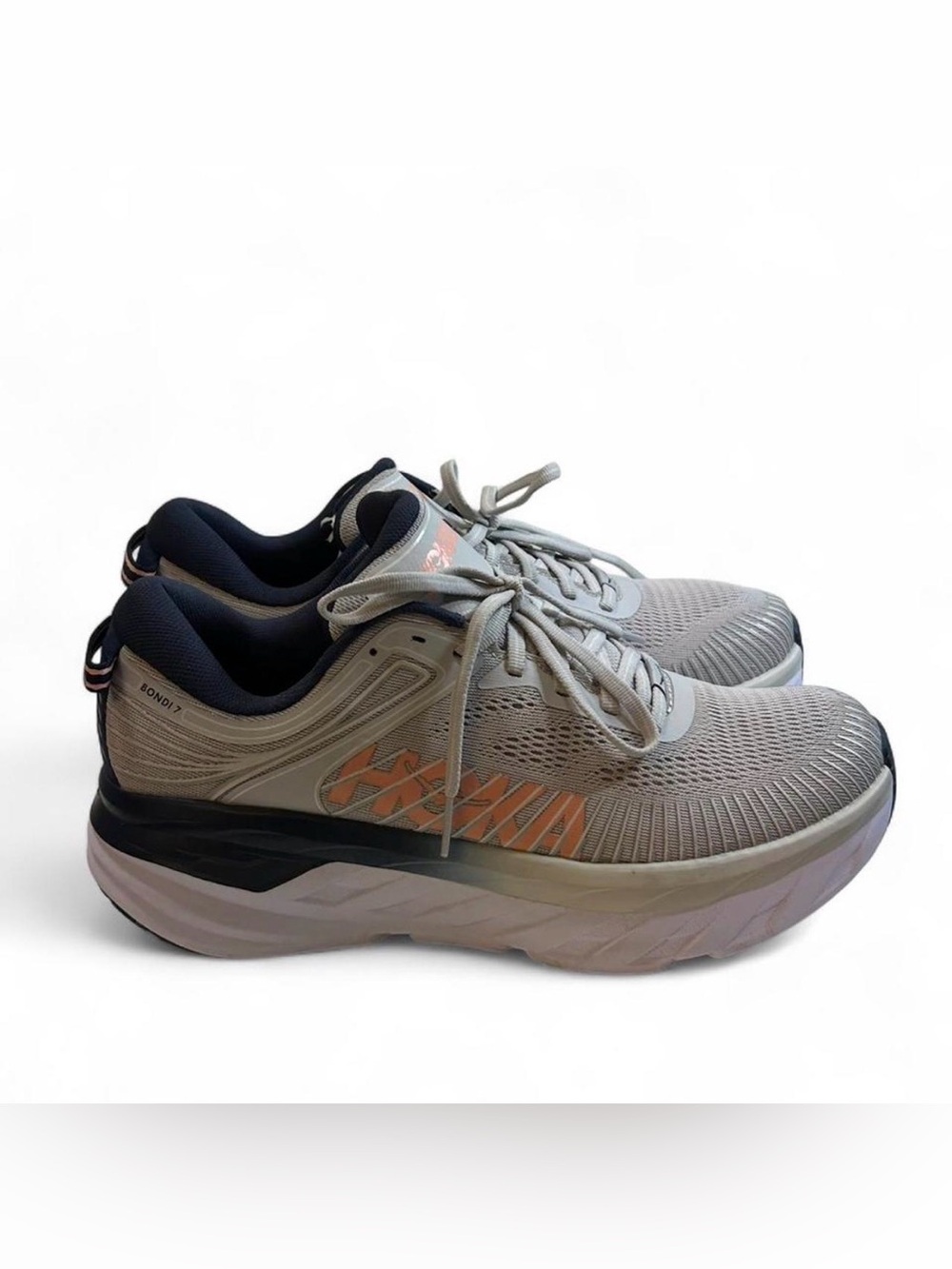 HOKA Bondi 7 Lunar Rock Black Iris Athletic
Running Sneakers - Picture 3 of 8